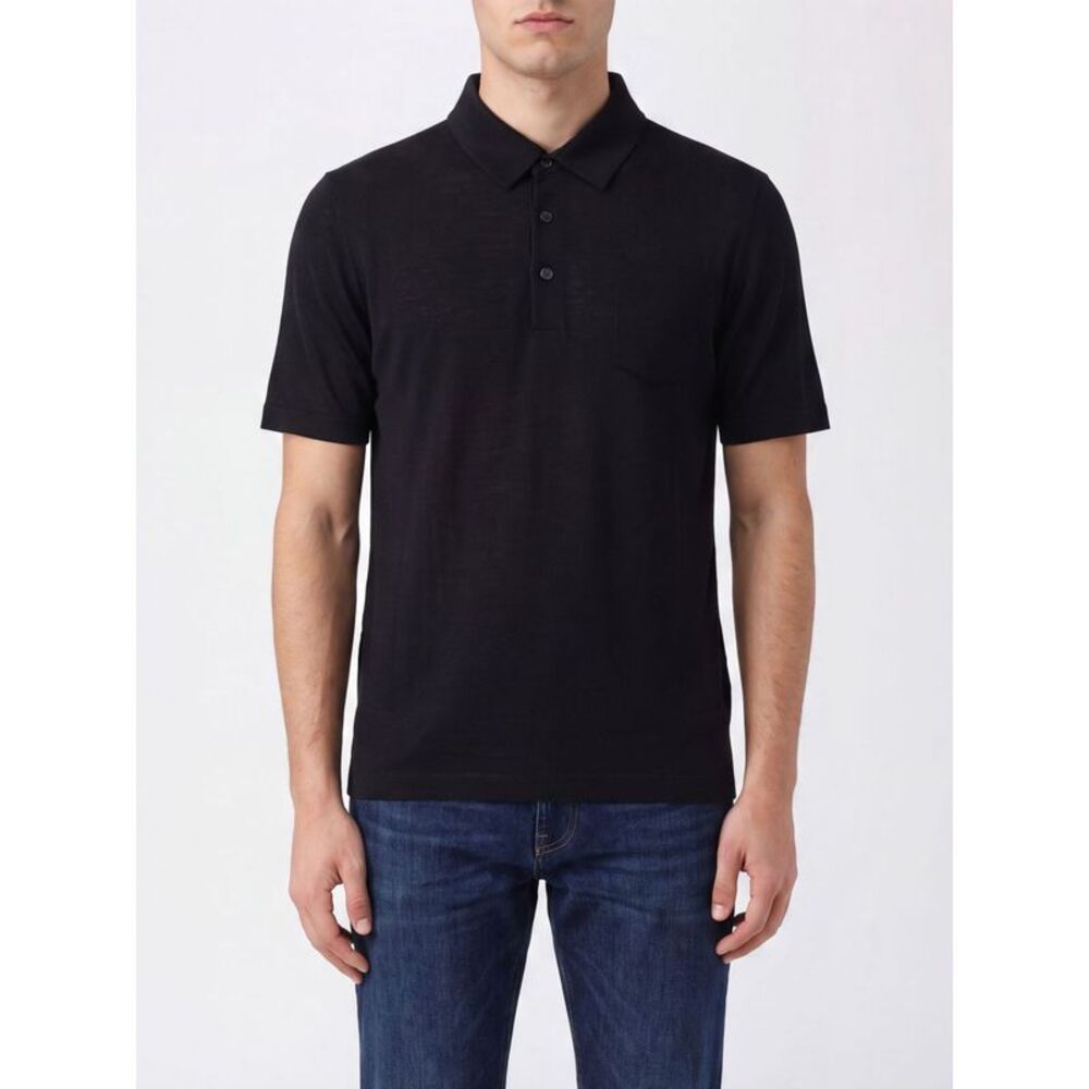 Herno Short-Sleeve Cotton Polo Shirt With Three-Button Placket